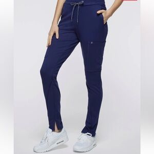 Jaanuu Women's Cargo Scrub Pant - Navy